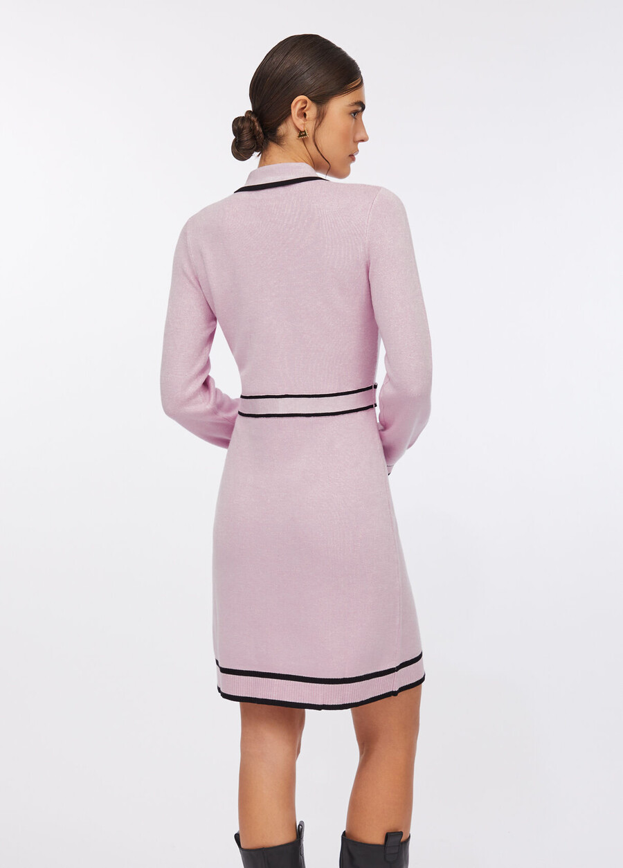 silk-blend knit dress