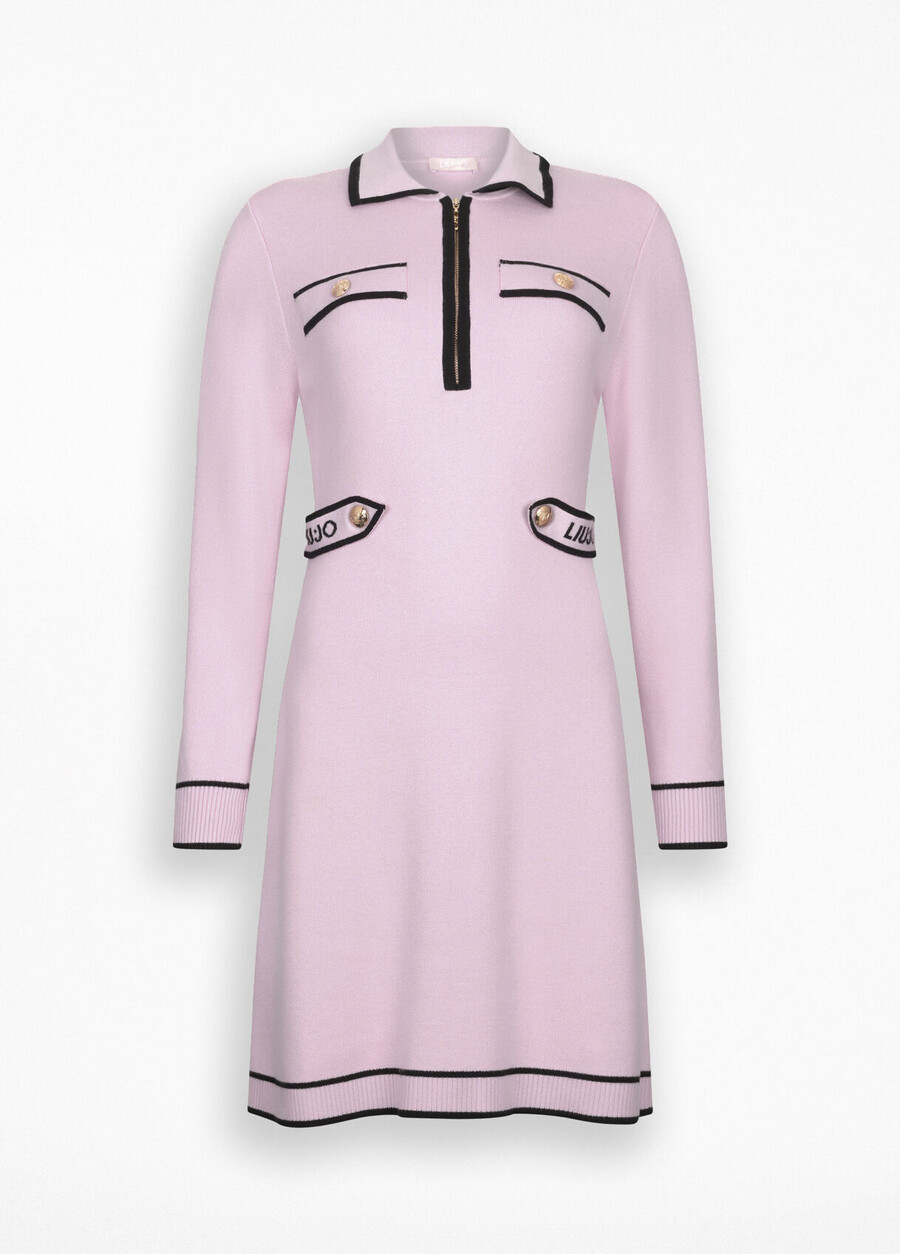 silk-blend knit dress