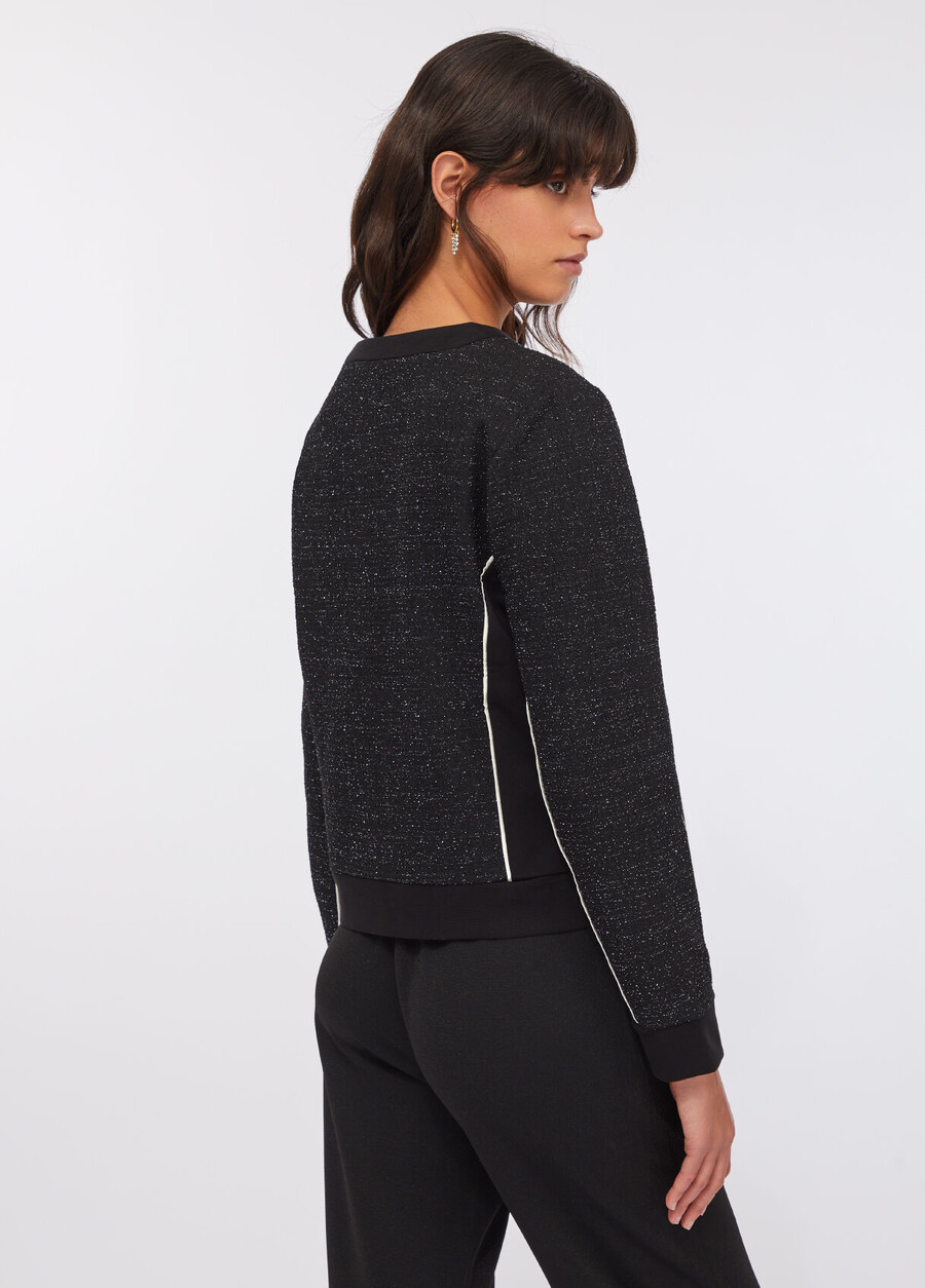 fleece and bouclé jacket