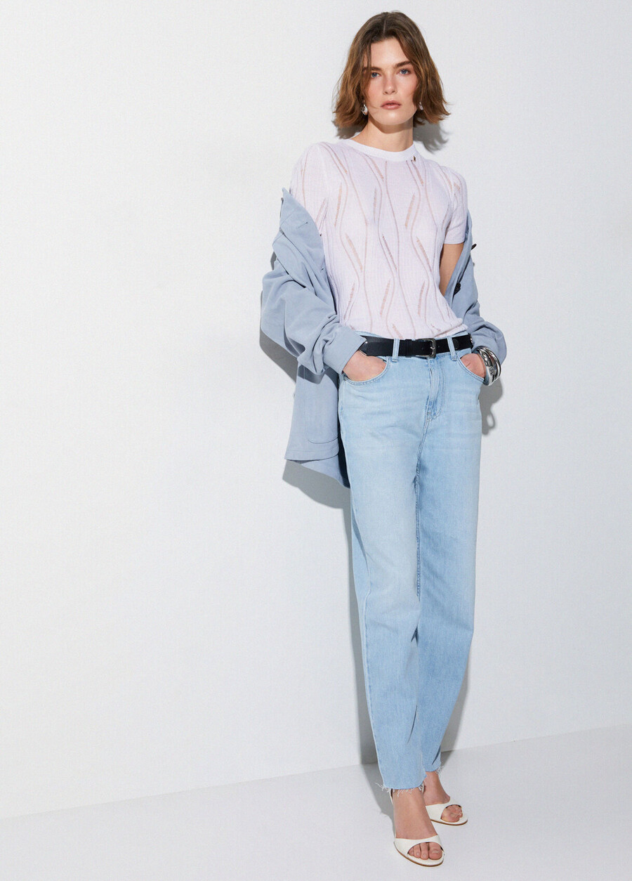 straight-leg jeans