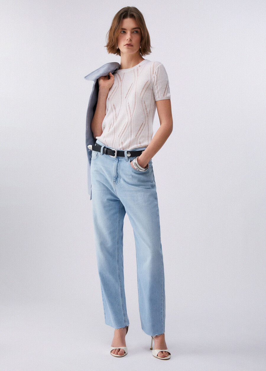 straight-leg jeans