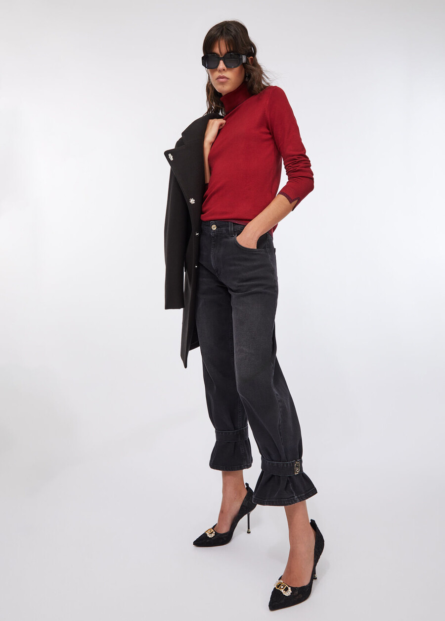 carrot-fit high-rise jeans