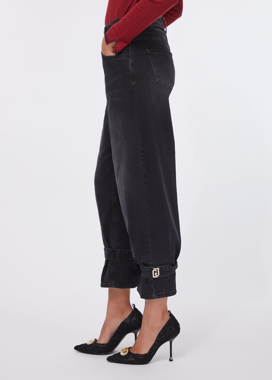 carrot-fit high-rise jeans