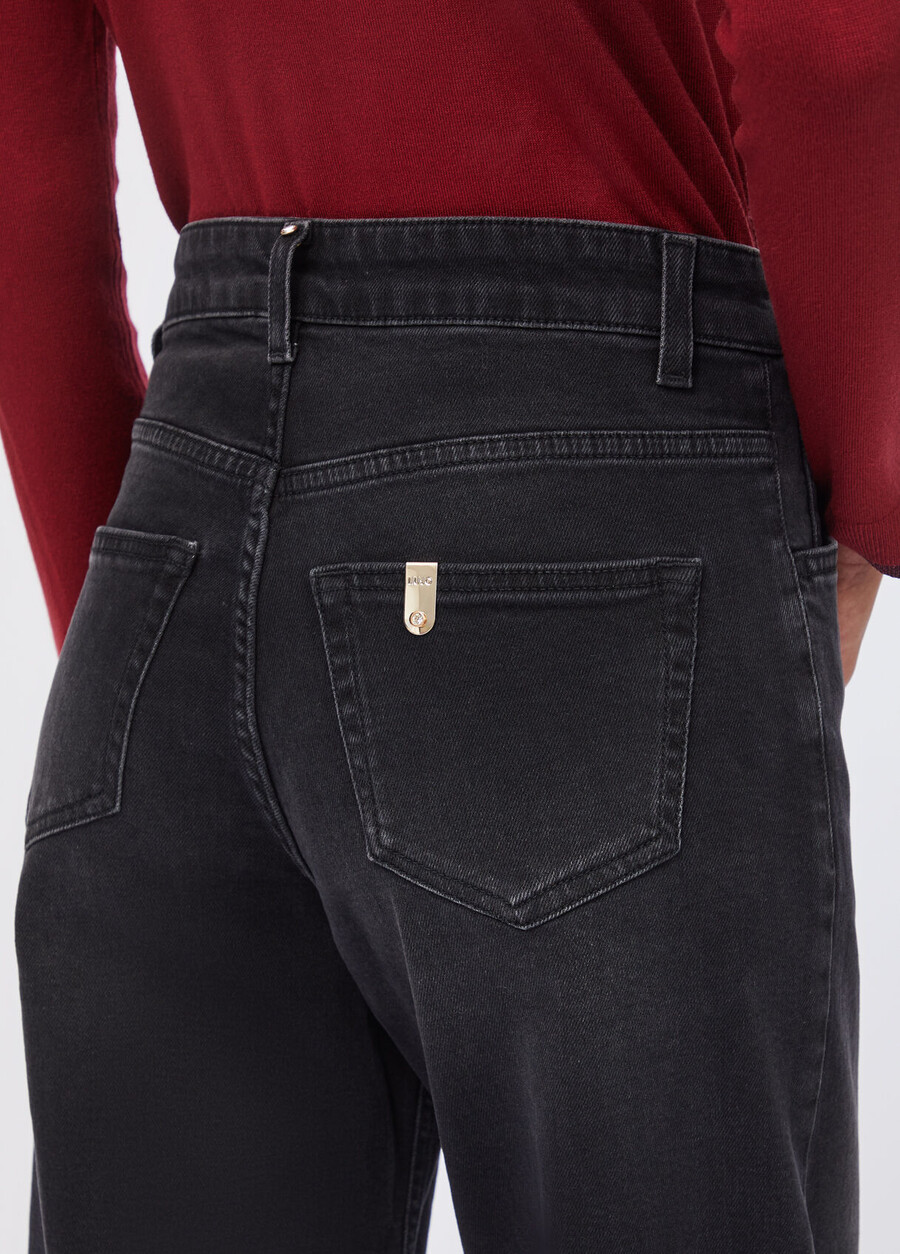carrot-fit high-rise jeans