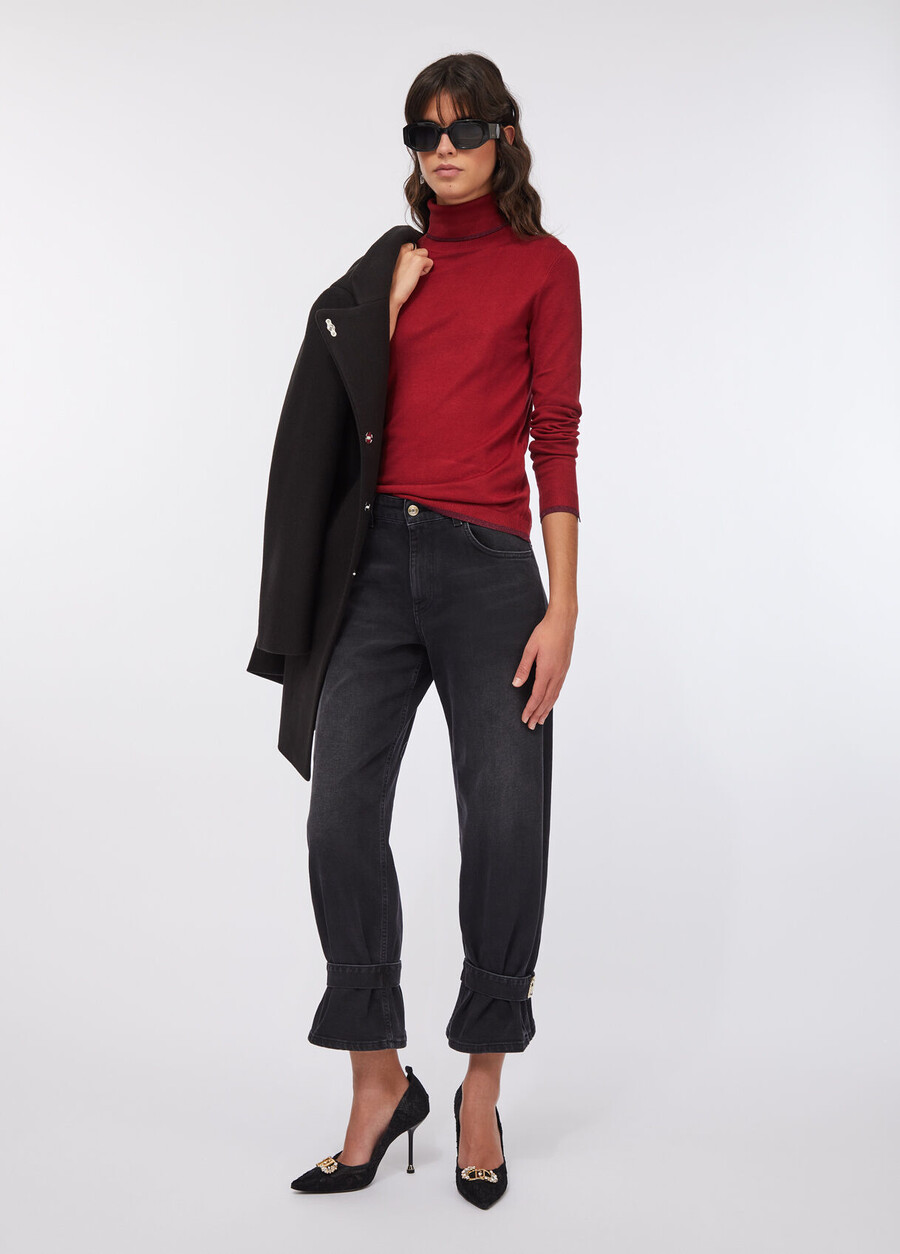 carrot-fit high-rise jeans