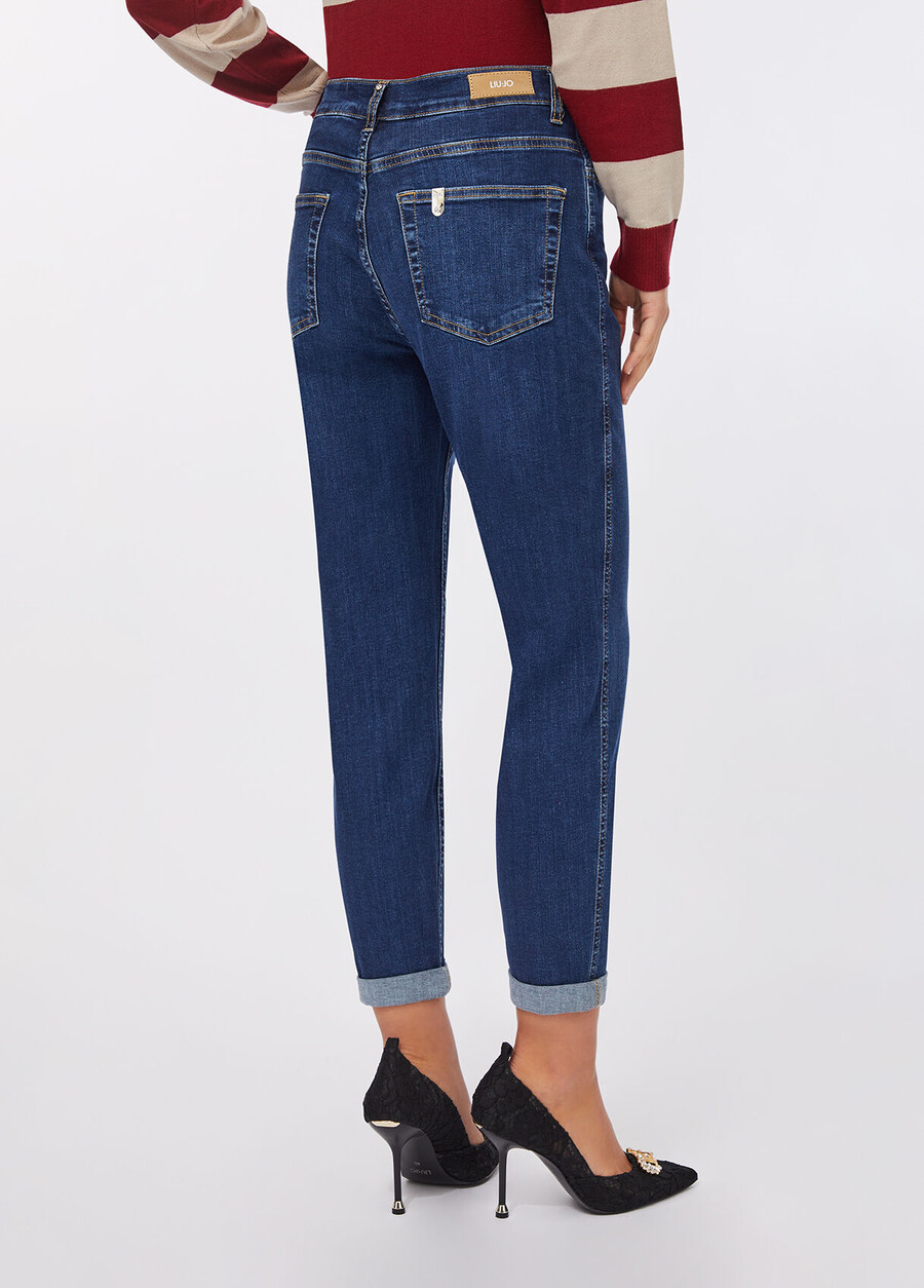 carrot-fit high-rise jeans
