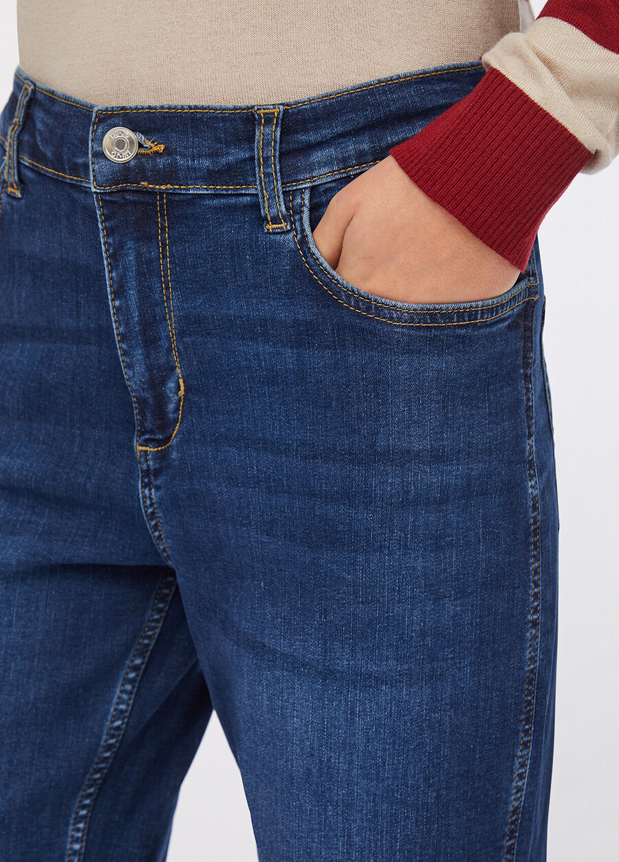 carrot-fit high-rise jeans