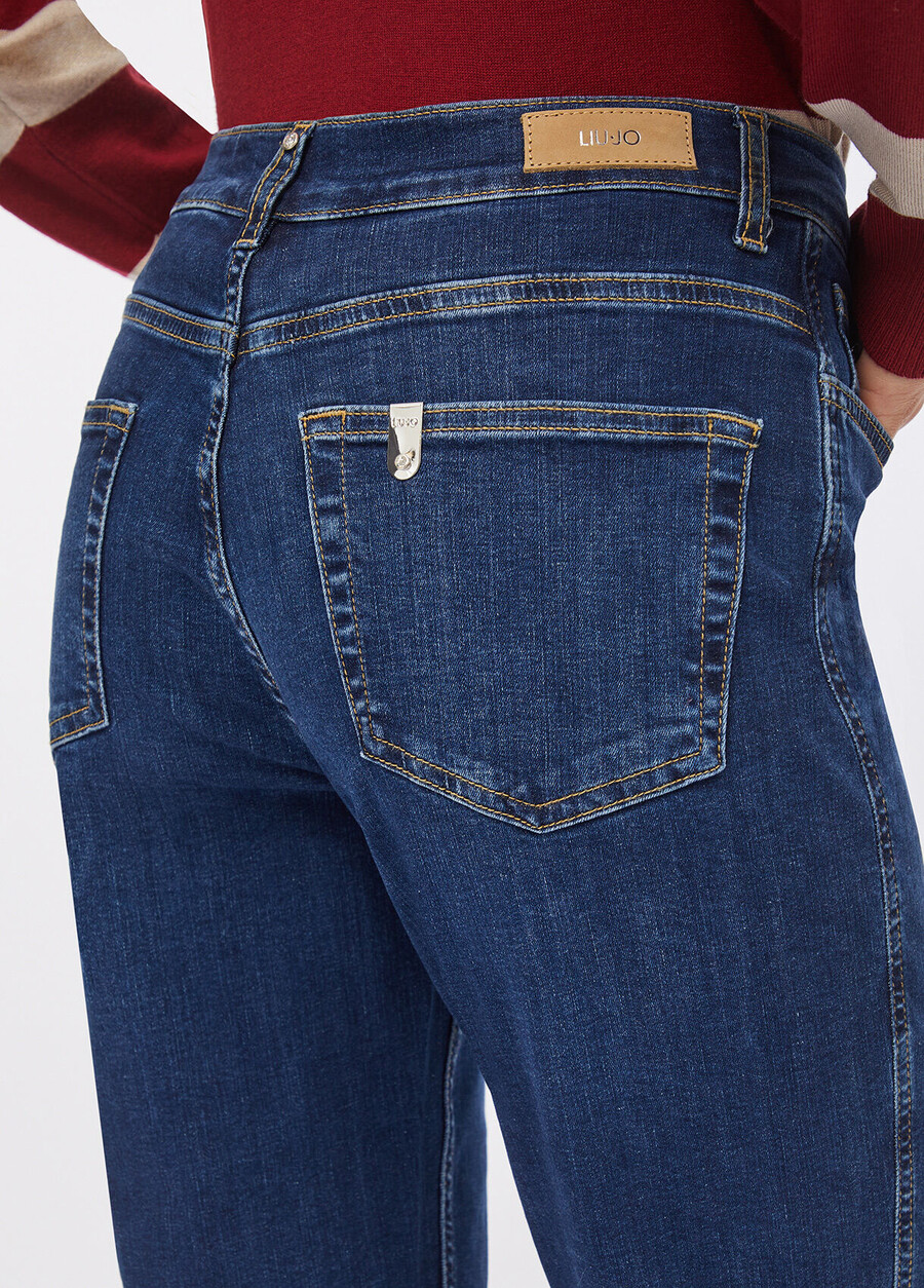 carrot-fit high-rise jeans