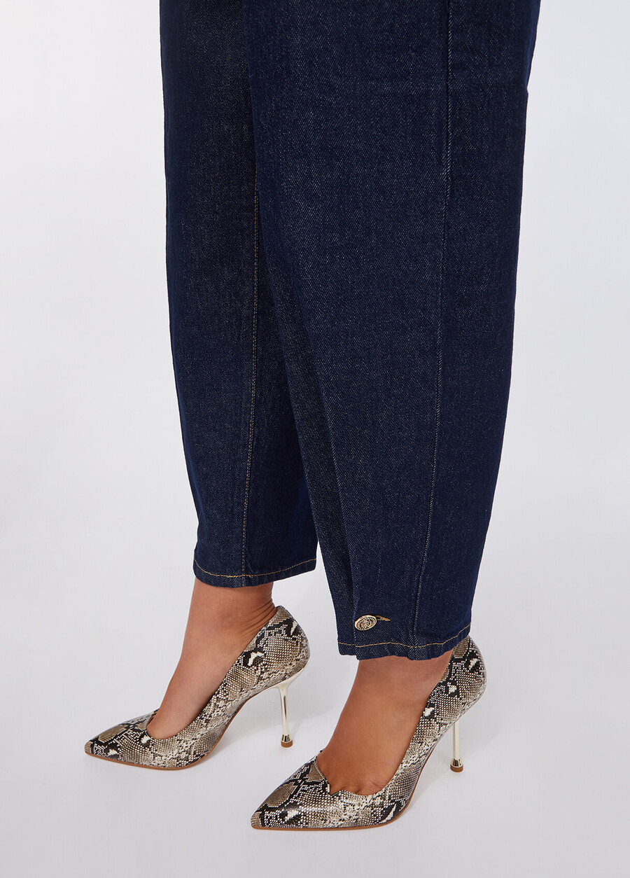 cropped balloon jeans