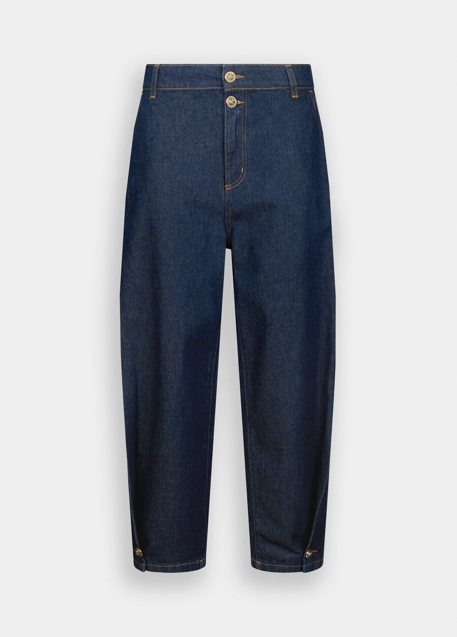 cropped balloon jeans