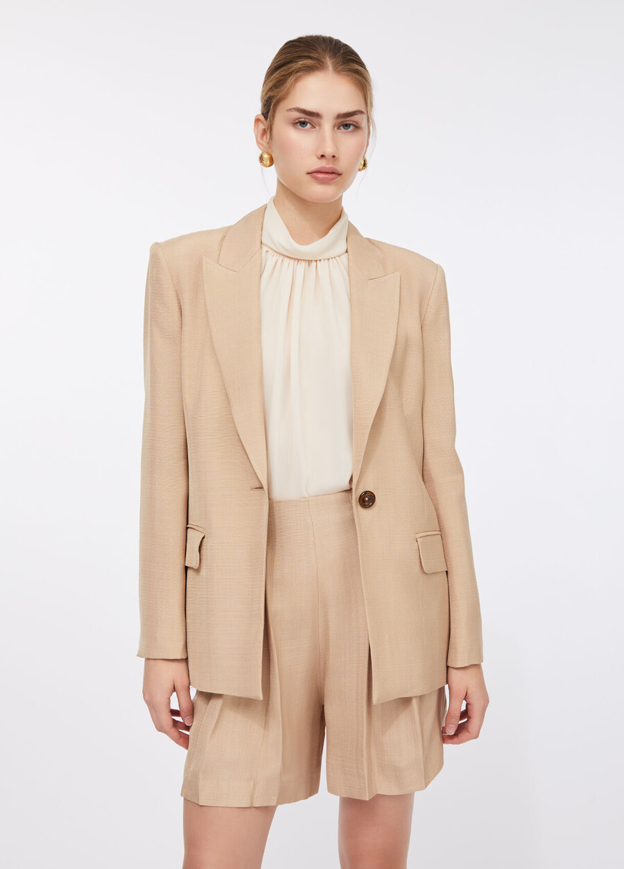 blazer with lace detailing