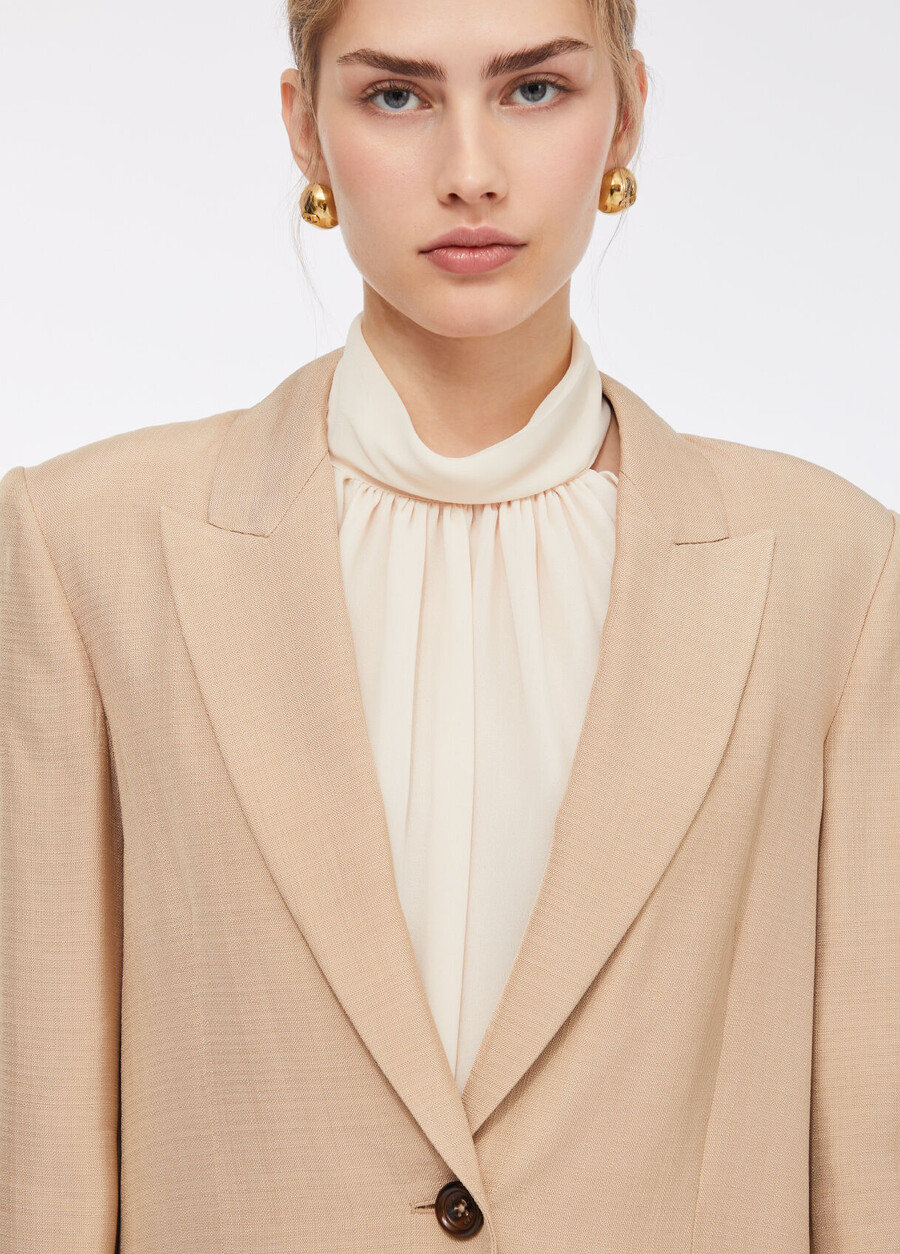 blazer with lace detailing