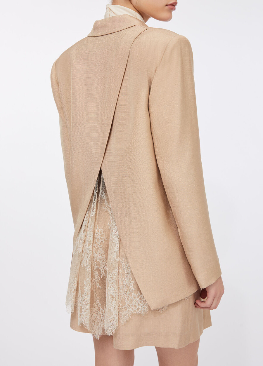 blazer with lace detailing