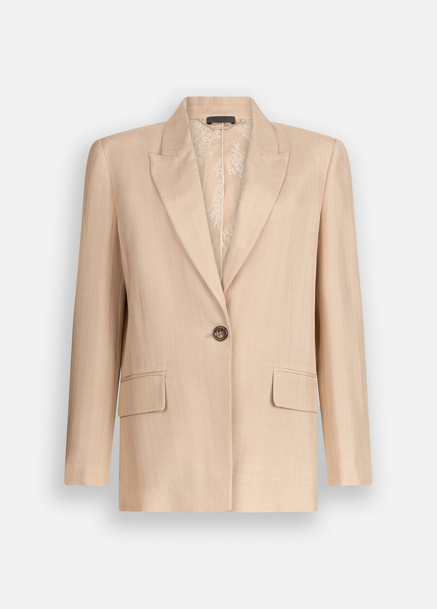 blazer with lace detailing