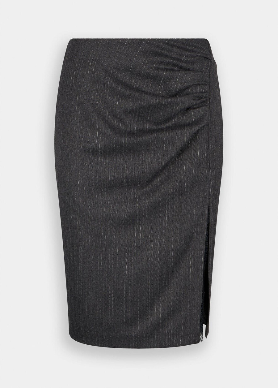 pinstripe skirt with lace