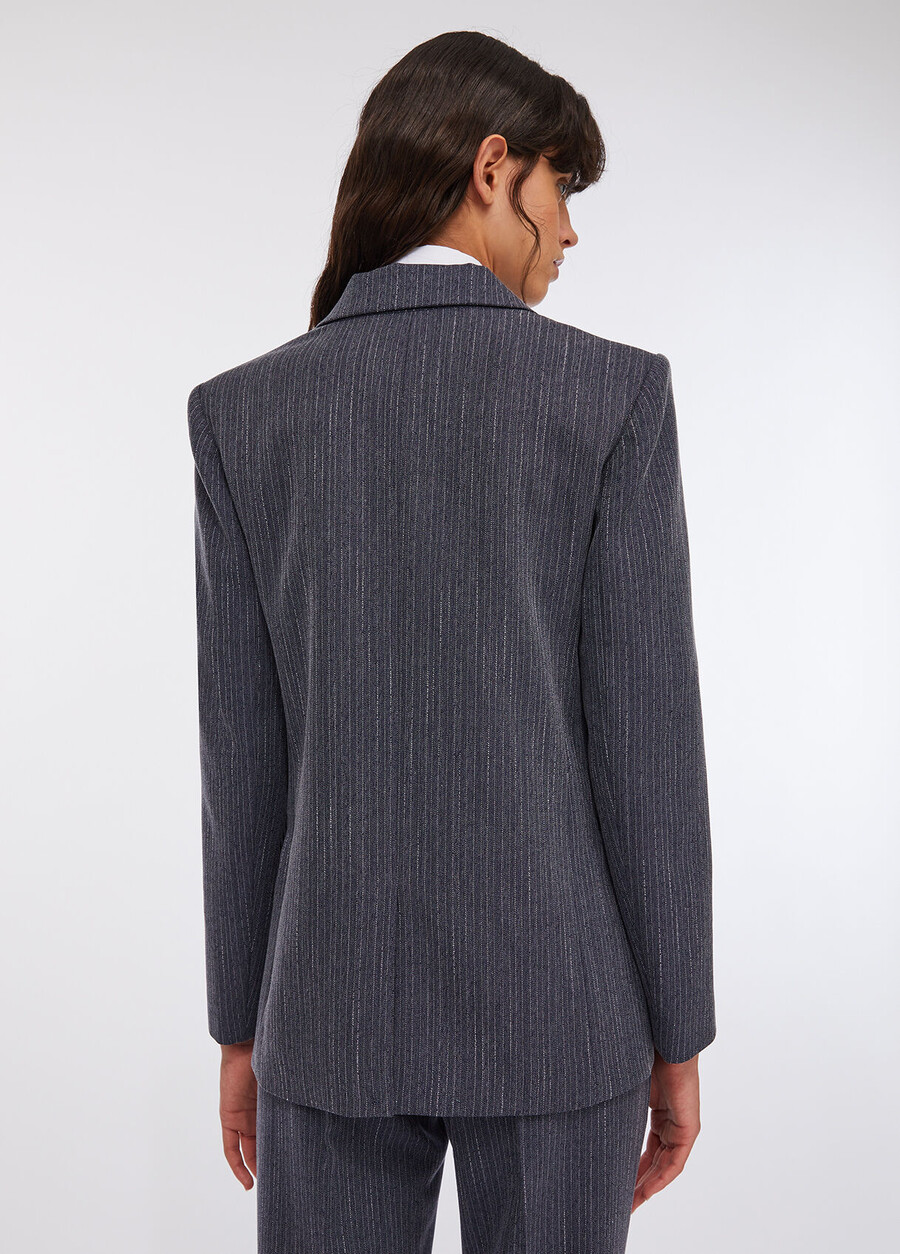 pinstripe flannel blazer