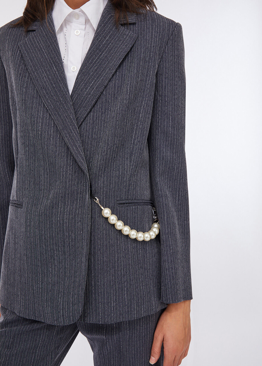 pinstripe flannel blazer