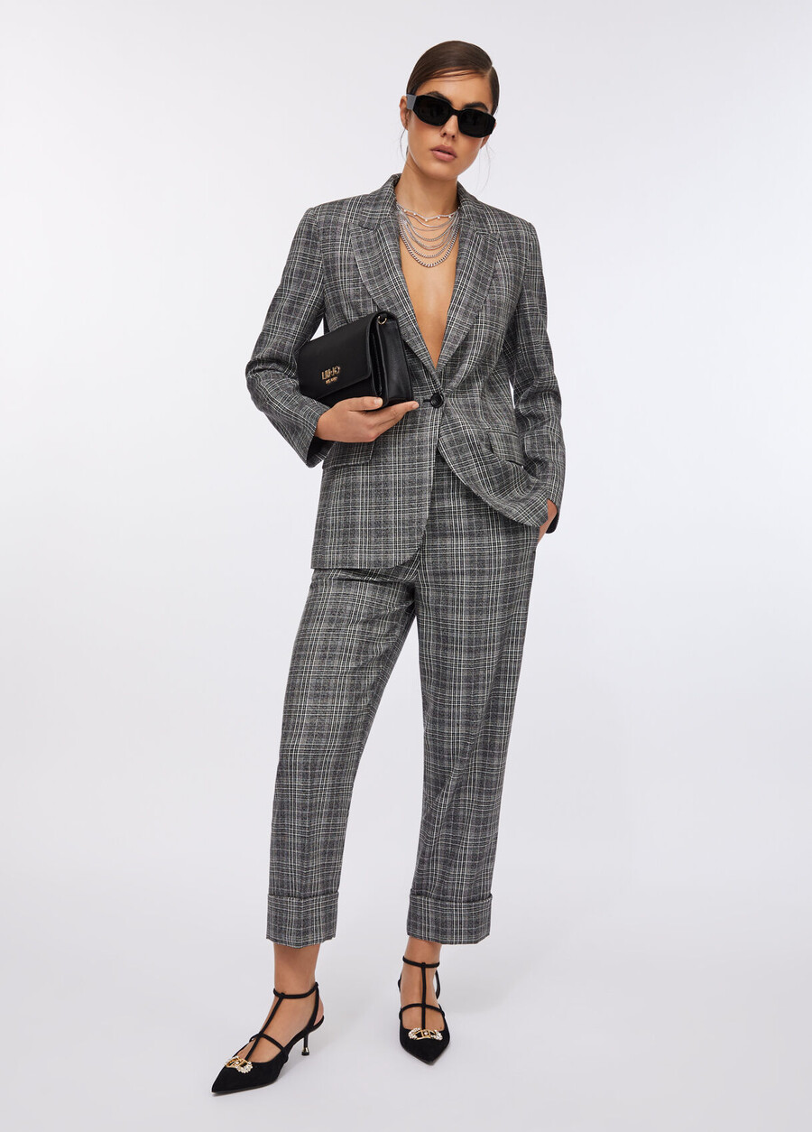 glen plaid trousers