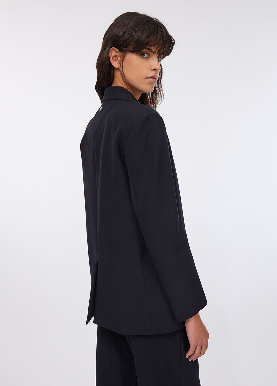 long jacket with bejewelled embroidery