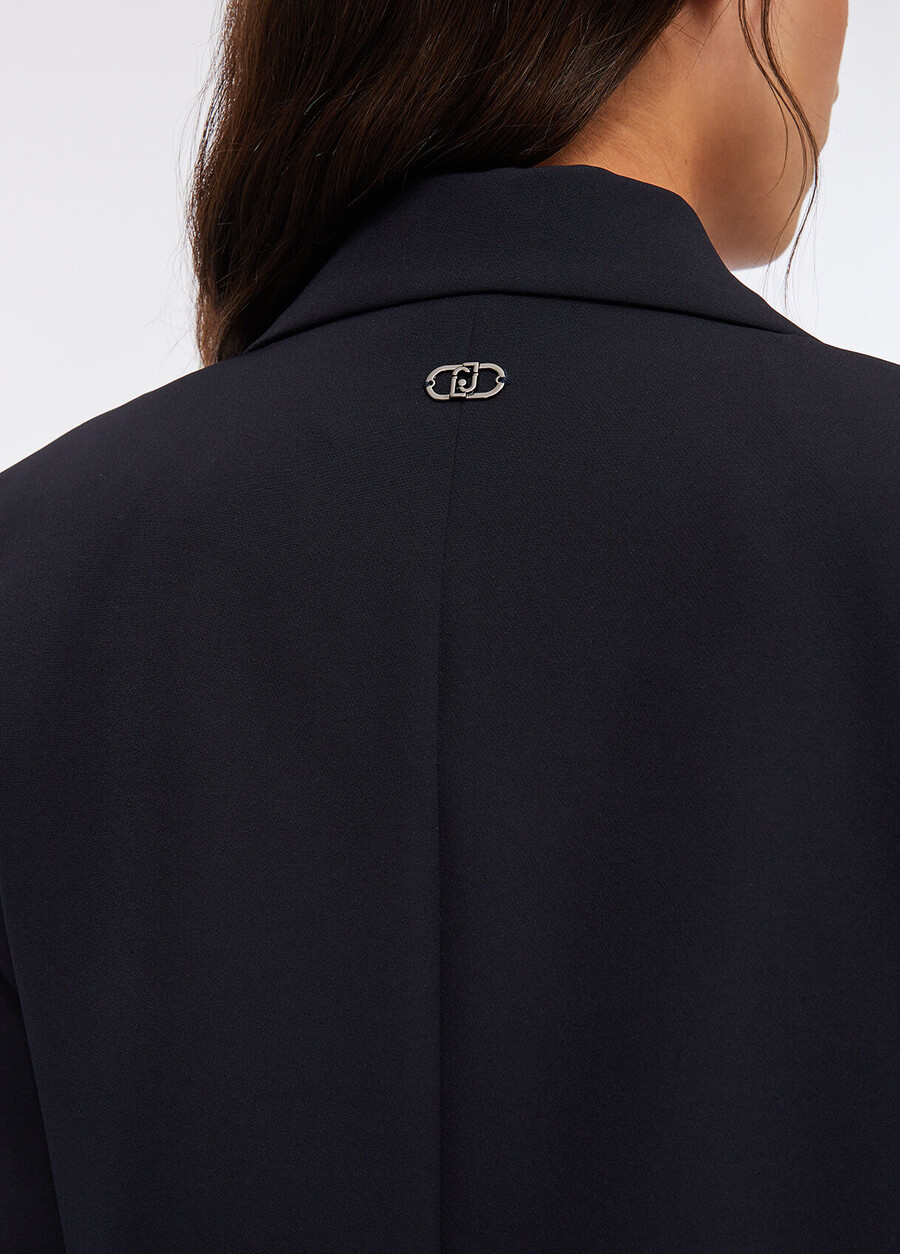 long jacket with bejewelled embroidery