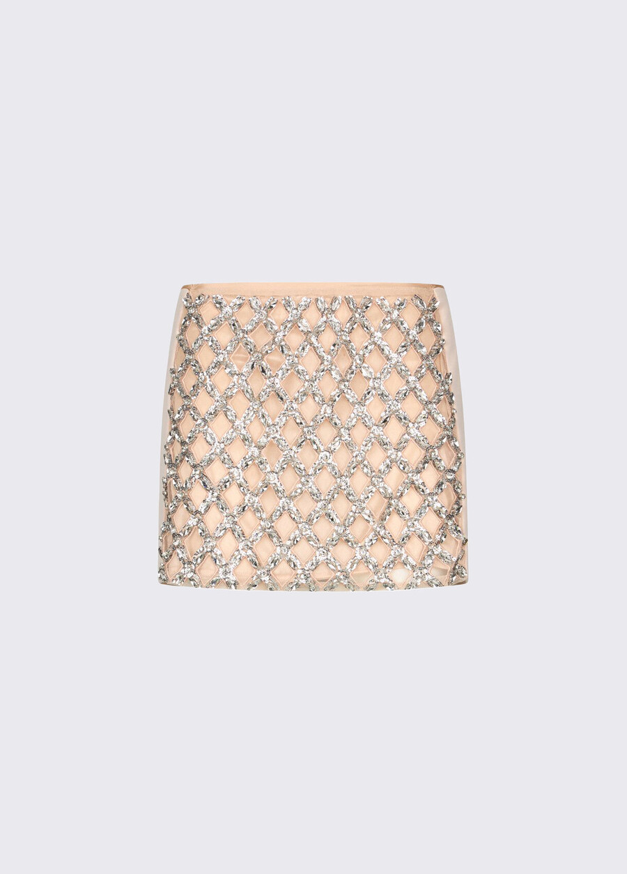 mini skirt with jewel embroidery