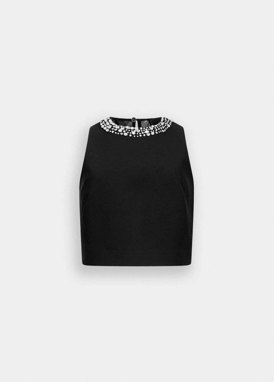 top with gemstones