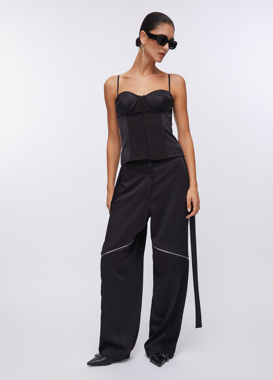 satin bustier top
