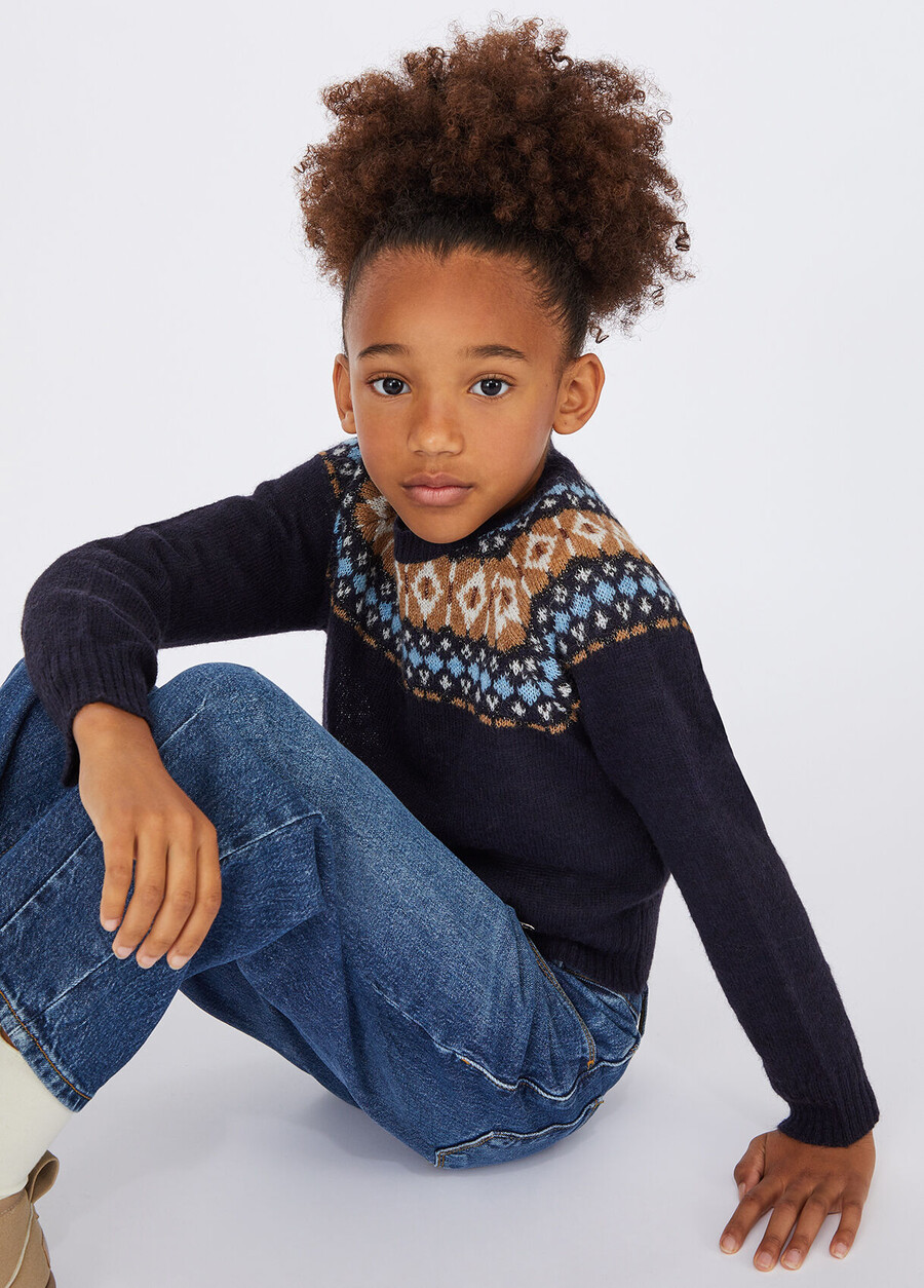 alpaca-blend jacquard jumper