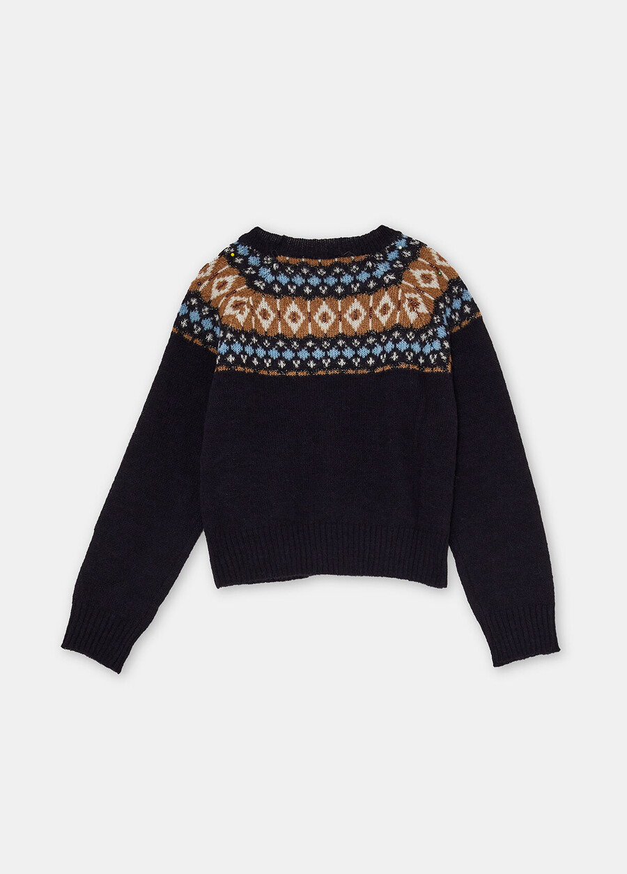 alpaca-blend jacquard jumper