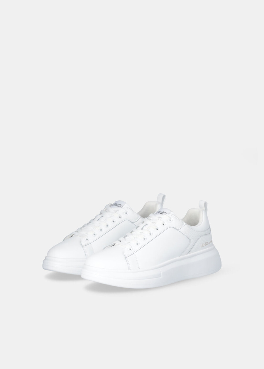 leather platform sneakers