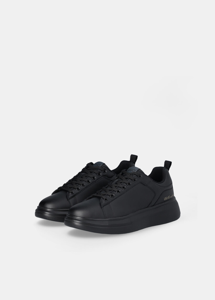 leather platform sneakers