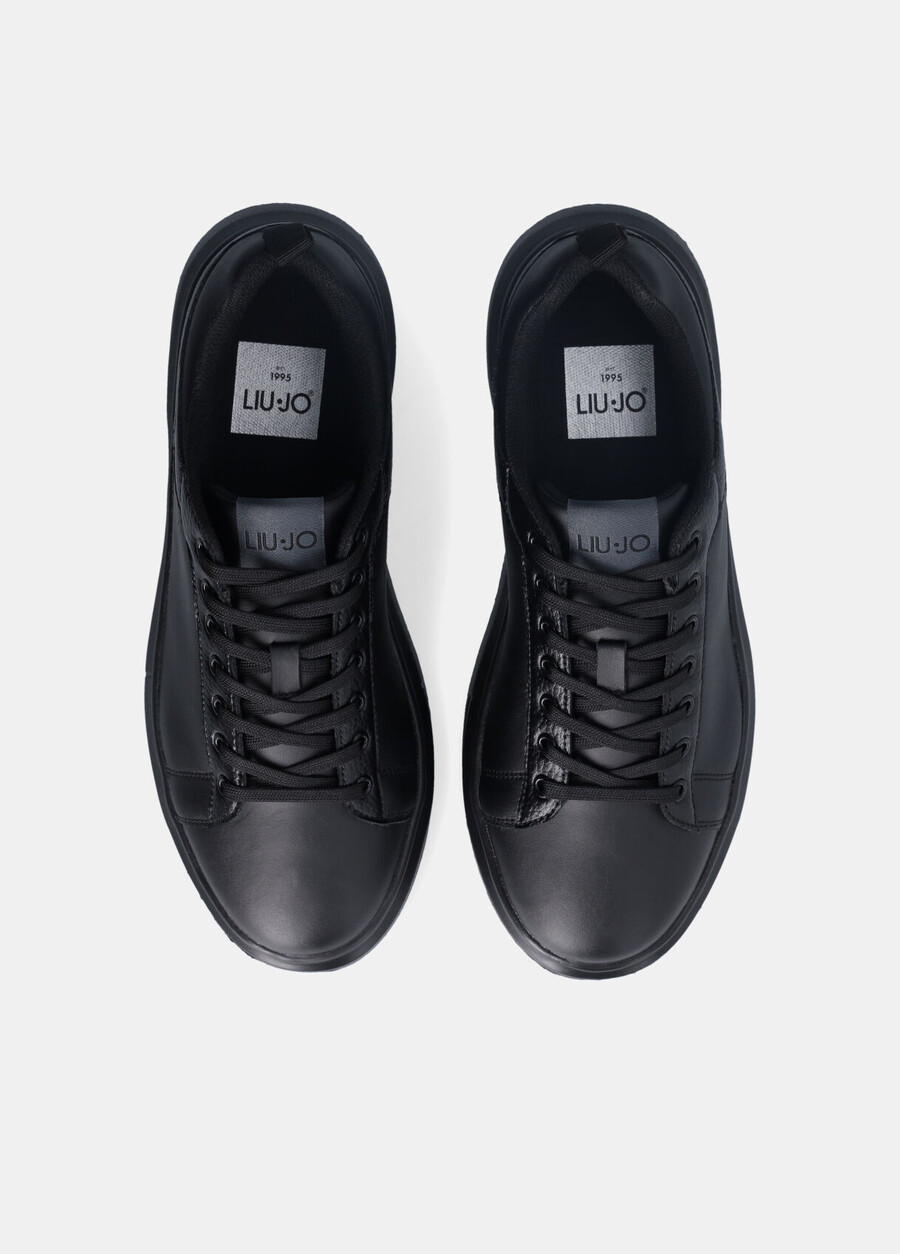 leather platform sneakers