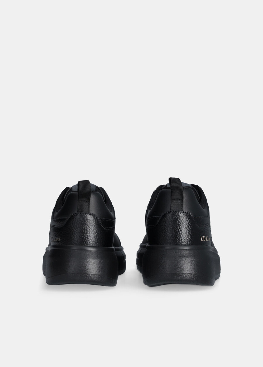 leather platform sneakers