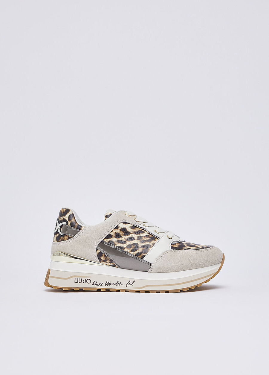 animal-print platform sneakers