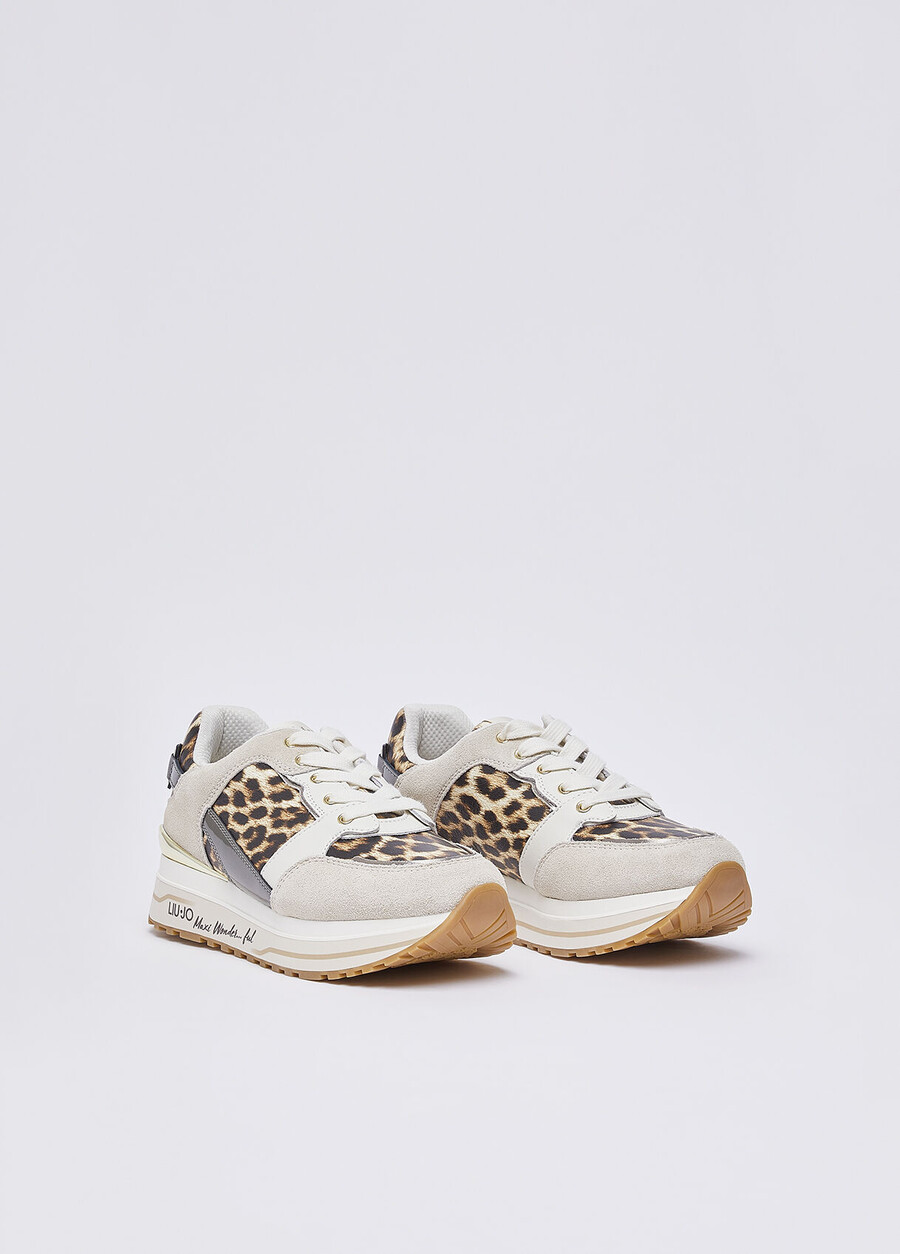 animal-print platform sneakers