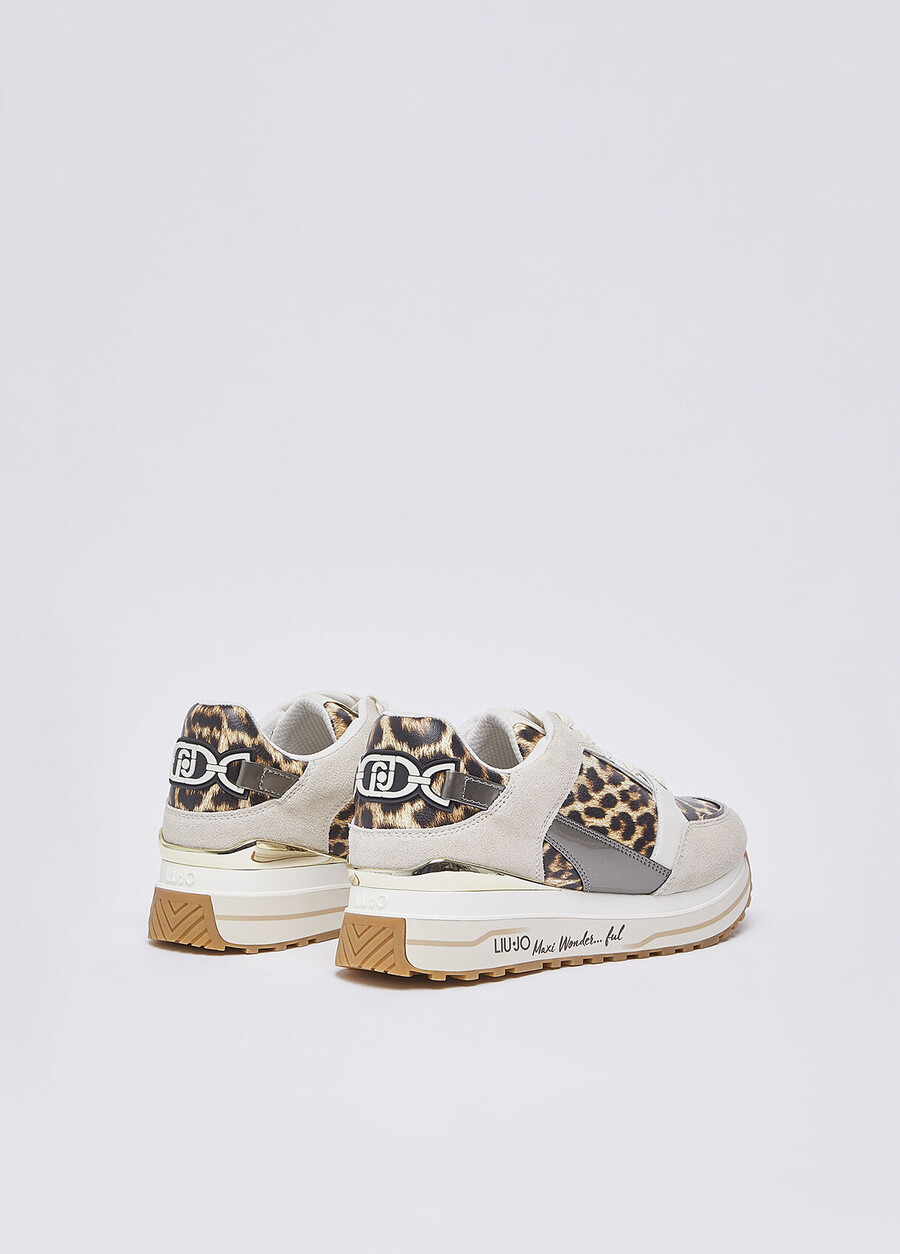 animal-print platform sneakers
