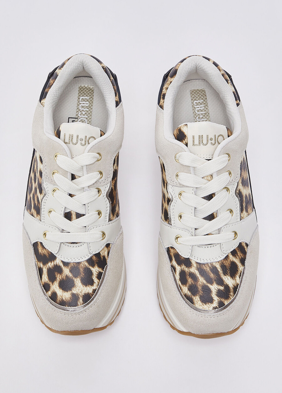 animal-print platform sneakers