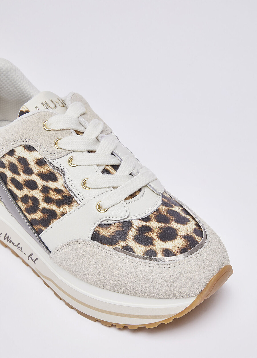 animal-print platform sneakers
