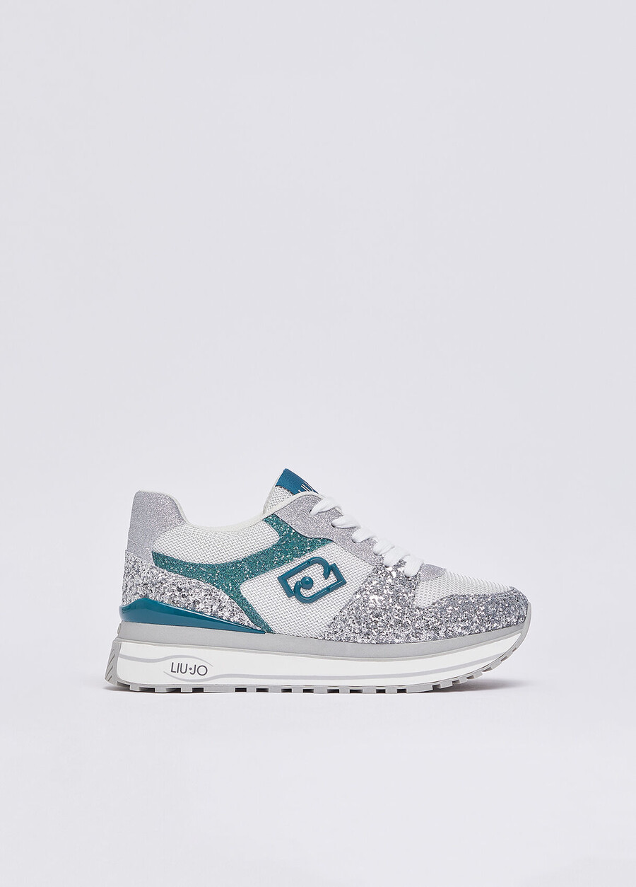 platform sneakers with full glitter