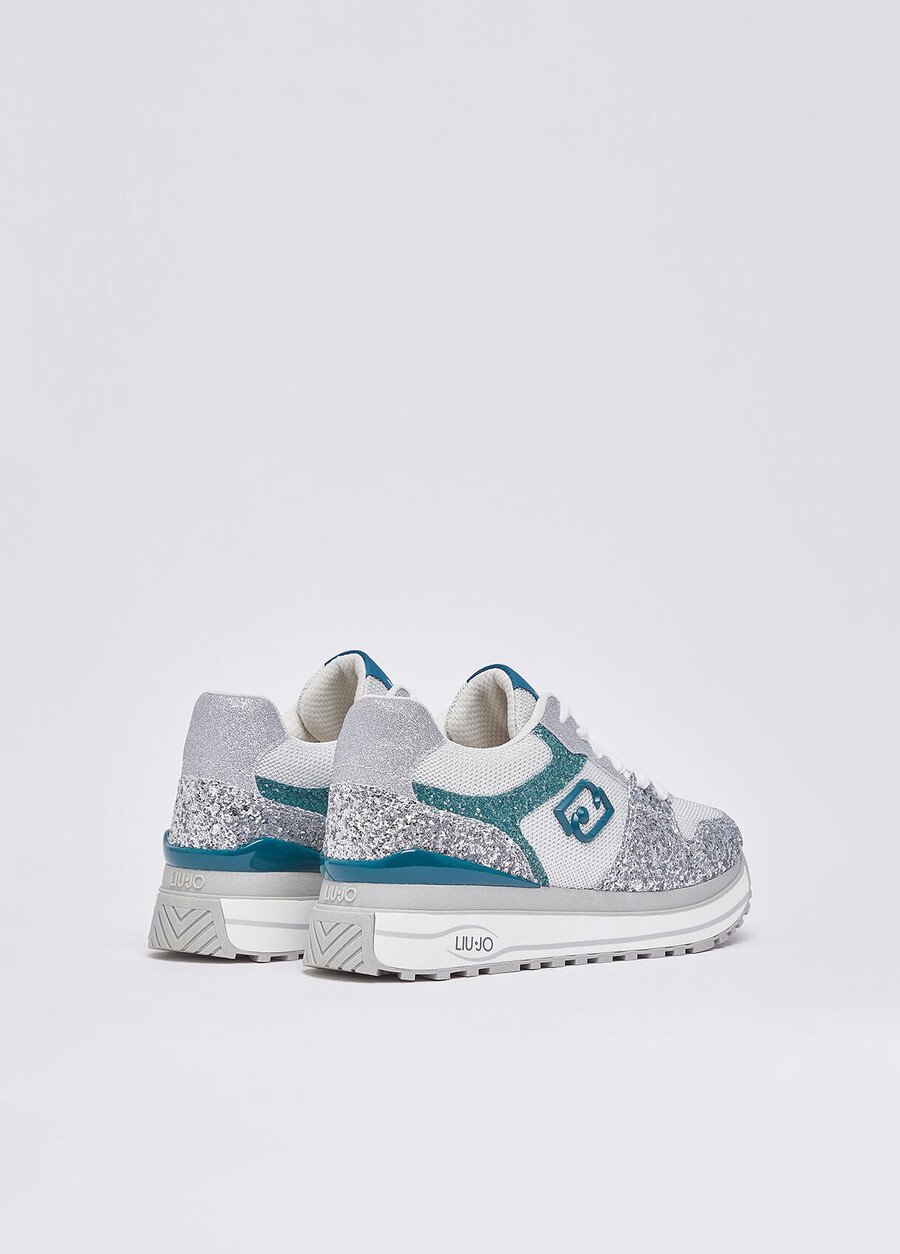 platform sneakers with full glitter