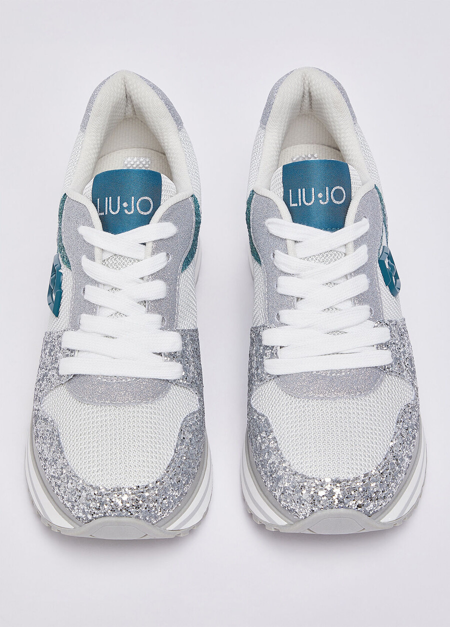 platform sneakers with full glitter