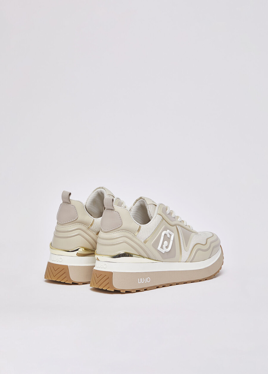 printed mesh sneakers