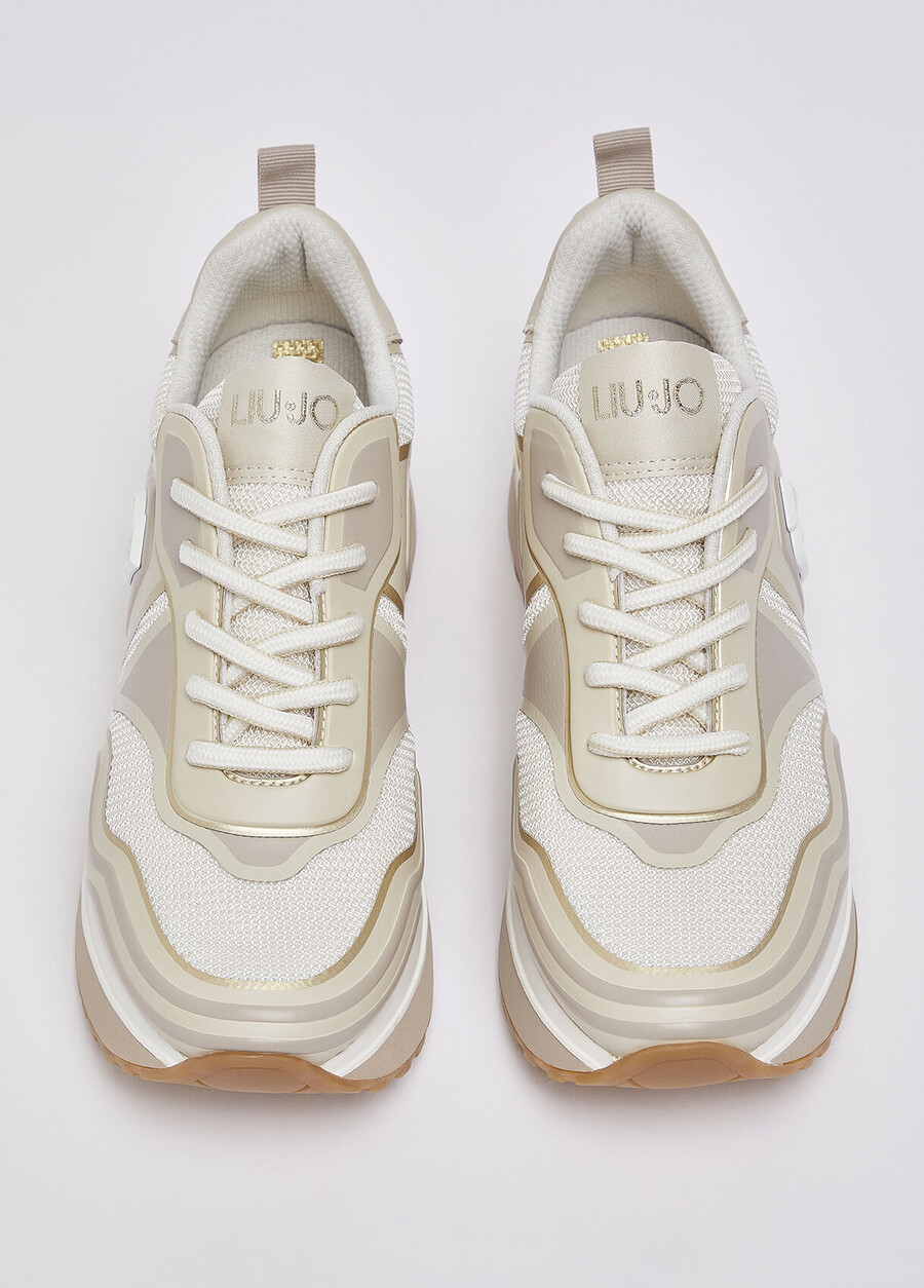 printed mesh sneakers