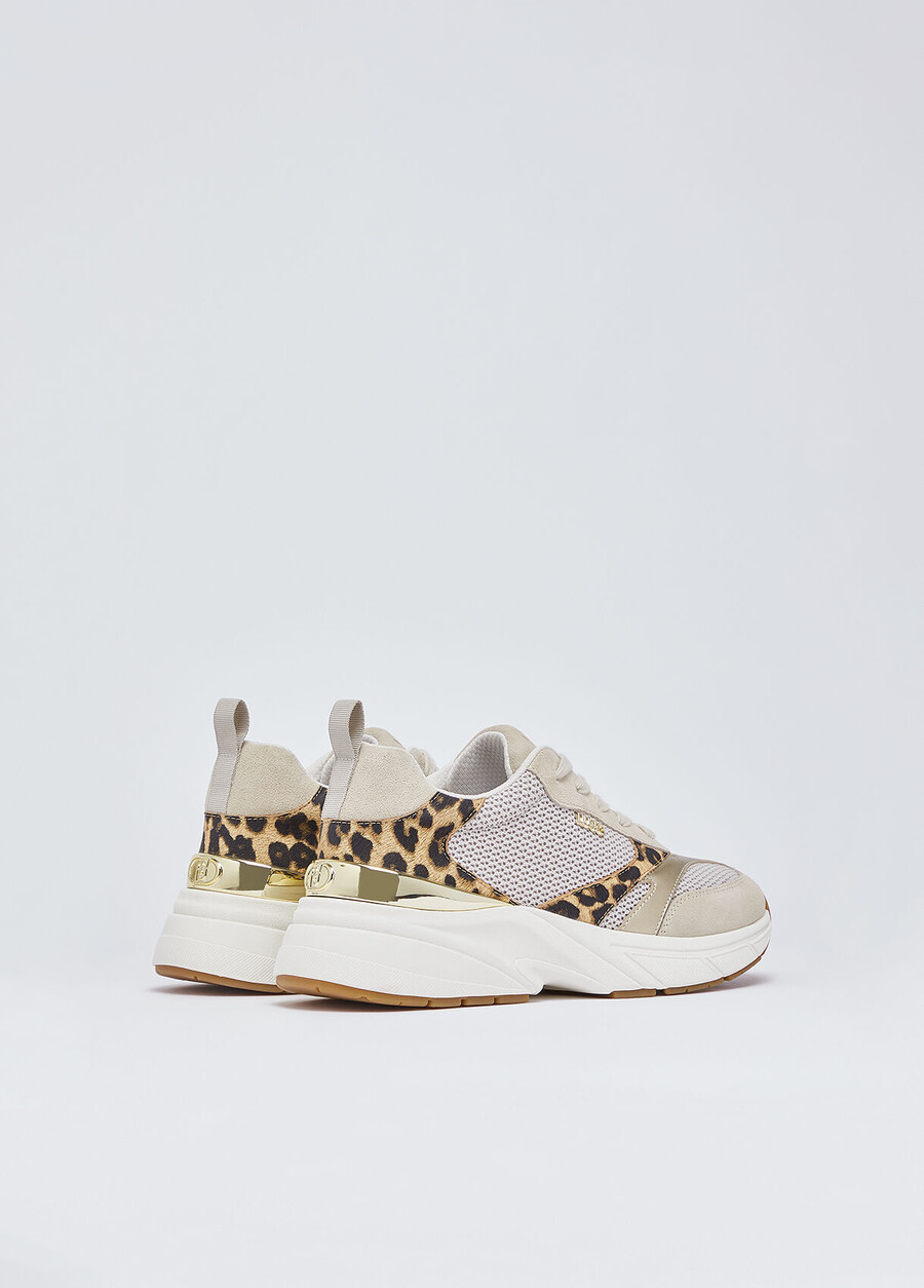 sneakers with animal-print details