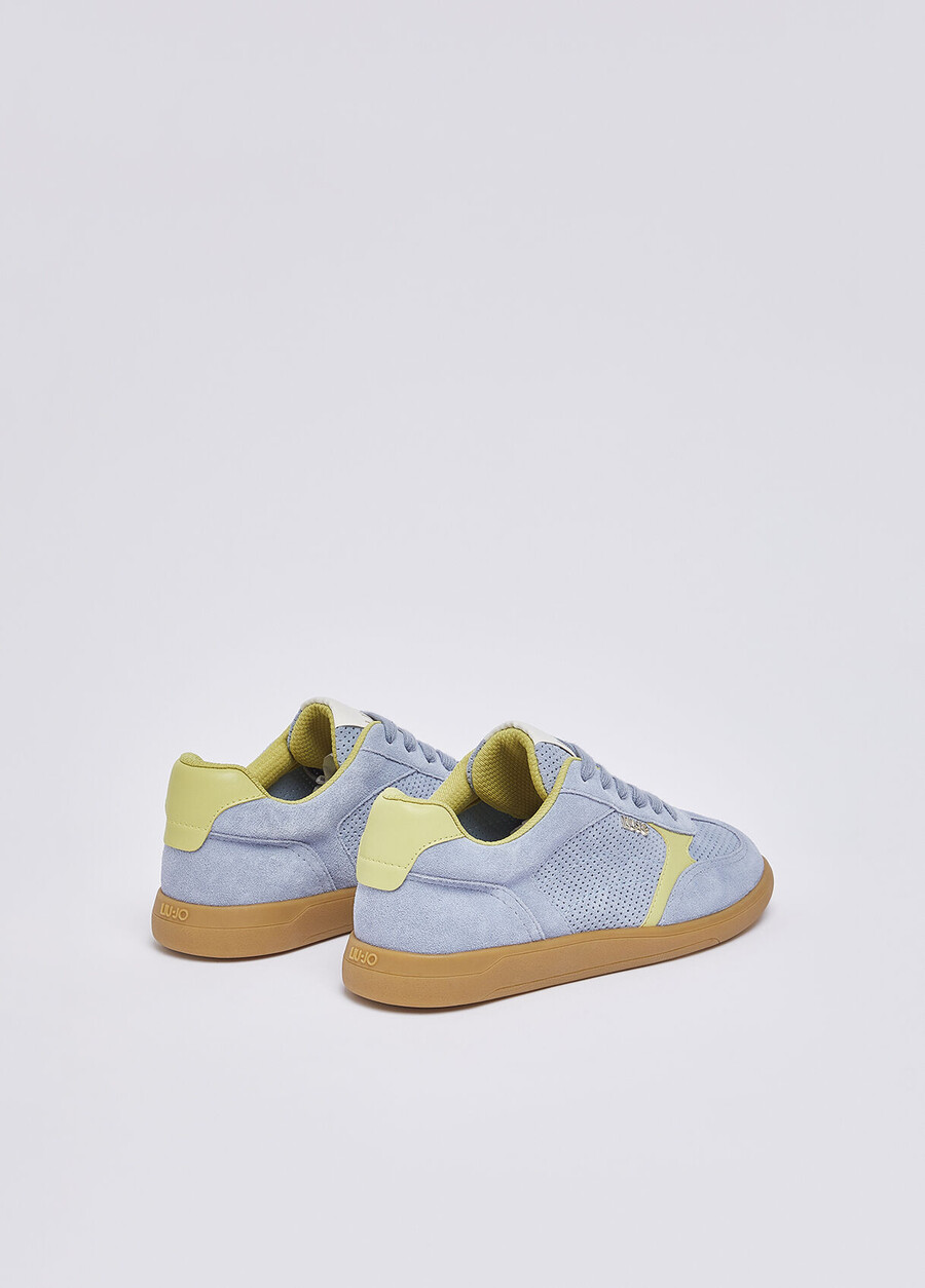 perforated suede sneakers