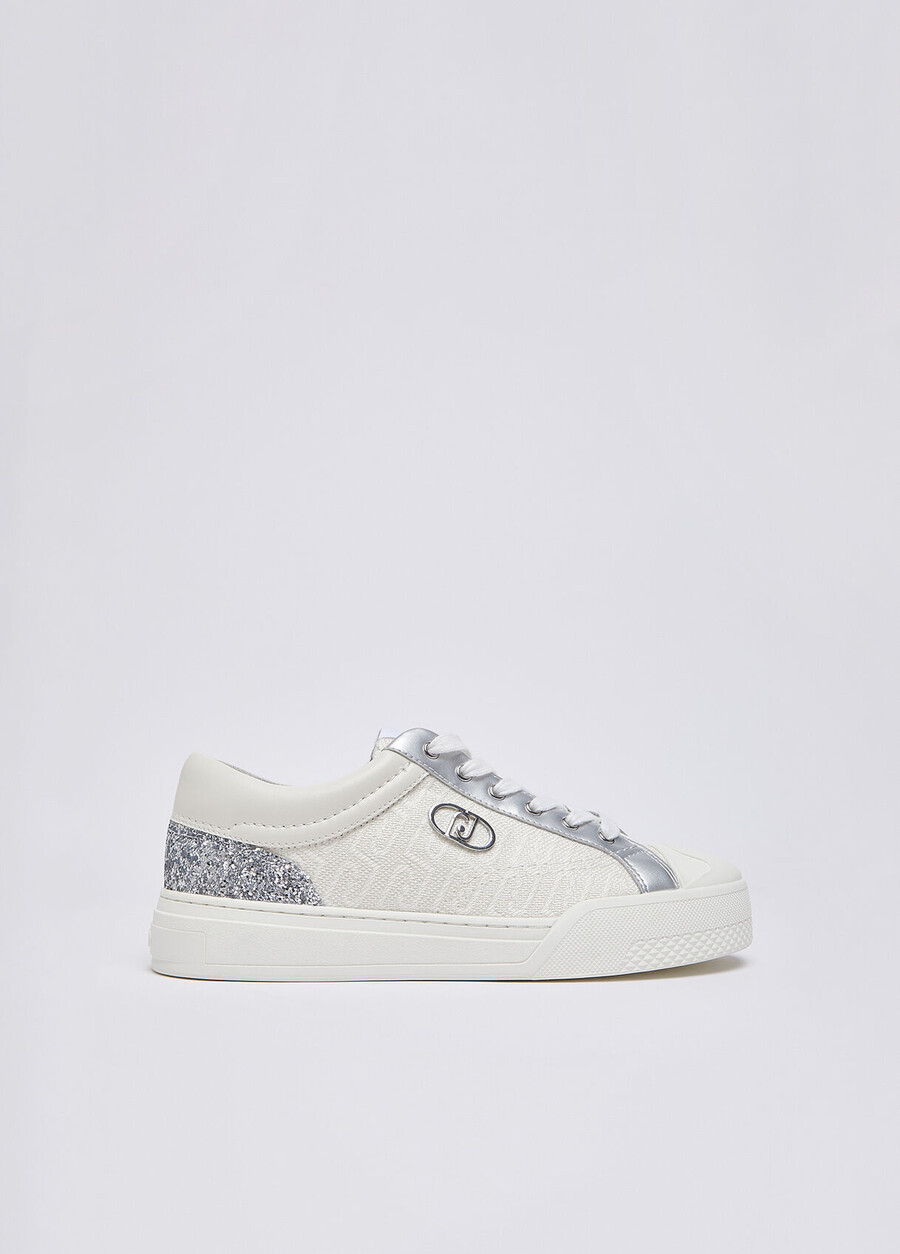 monogram sneakers with glitter