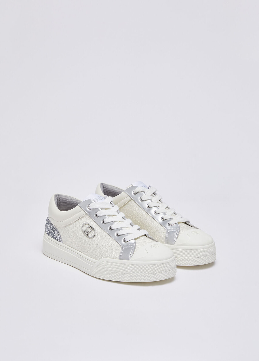 monogram sneakers with glitter