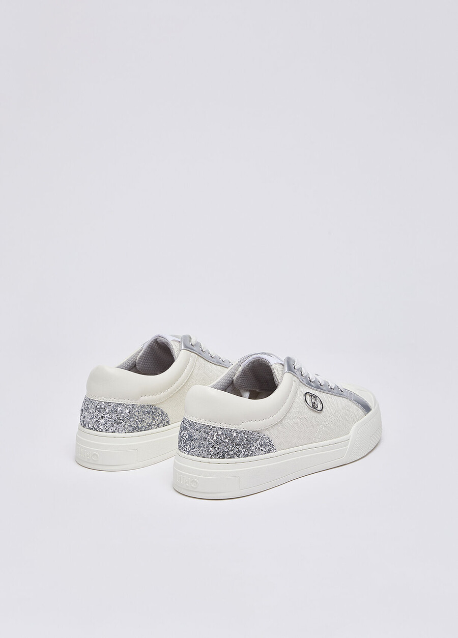 monogram sneakers with glitter