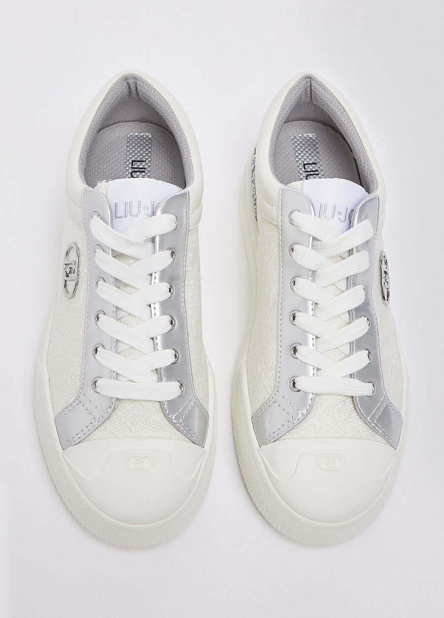 monogram sneakers with glitter