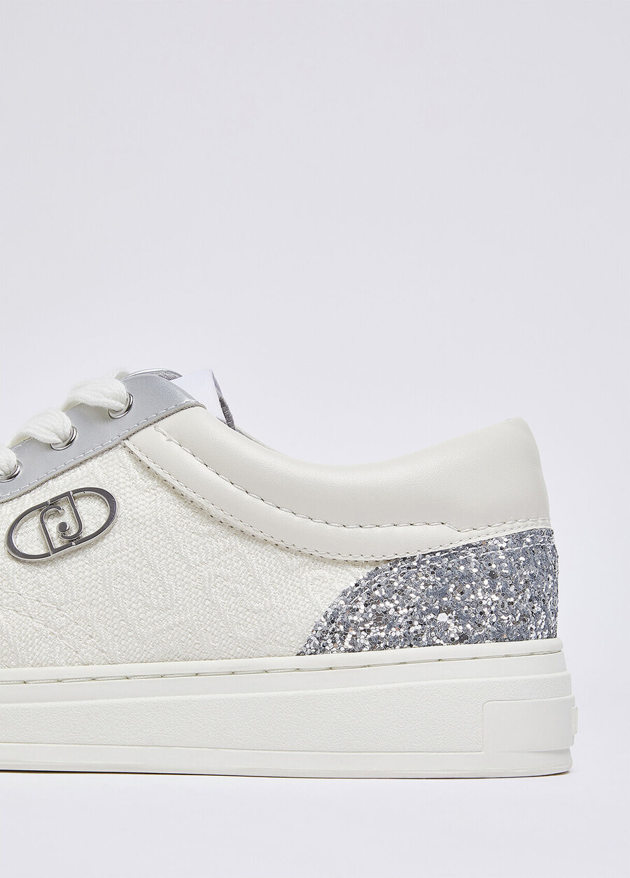 monogram sneakers with glitter